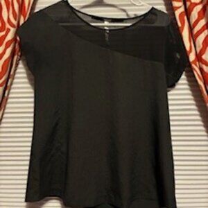 Sheer Black Short Sleeve top by Kensie, X-Small